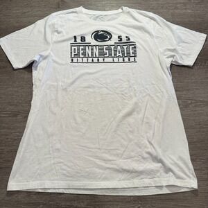 Penn‎ State Nittany Lions Shirt Mens 2XL White Football Short Sleeve Graphic
